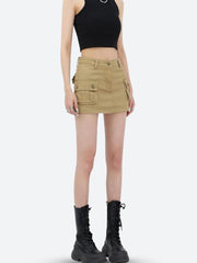 Y2K Cargo-Jeans-Minirock