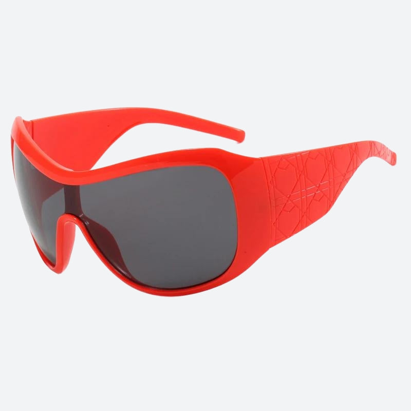 Y2K Oversized Shield Sonnenbrille