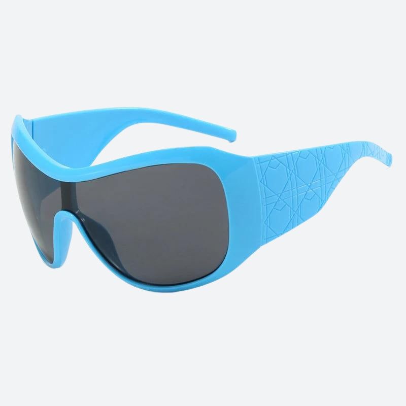 Y2K Oversized Shield Sonnenbrille