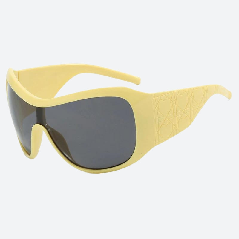 Y2K Oversized Shield Sonnenbrille