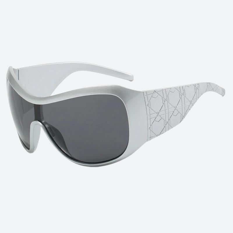 Y2K Oversized Shield Sonnenbrille