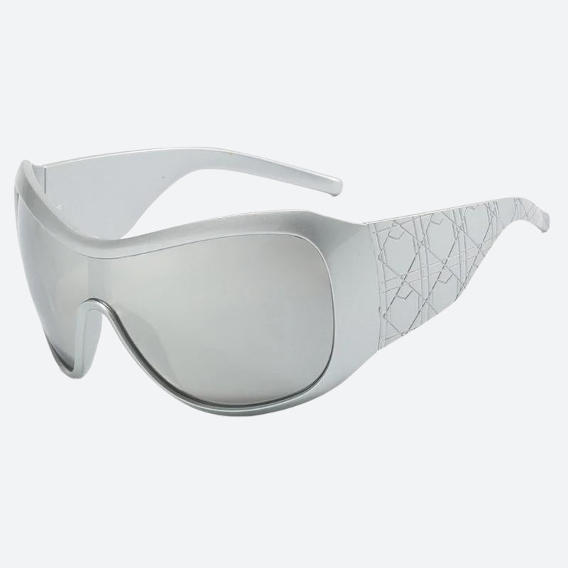 Y2K Oversized Shield Sonnenbrille