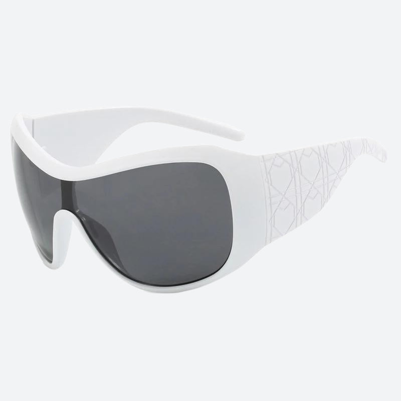 Y2K Oversized Shield Sonnenbrille