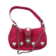 Y2K Perlenherztasche
