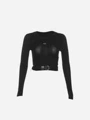 Y2K Crop Top mit Sterngürtel