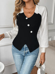 V-Neck Pullover Sweater